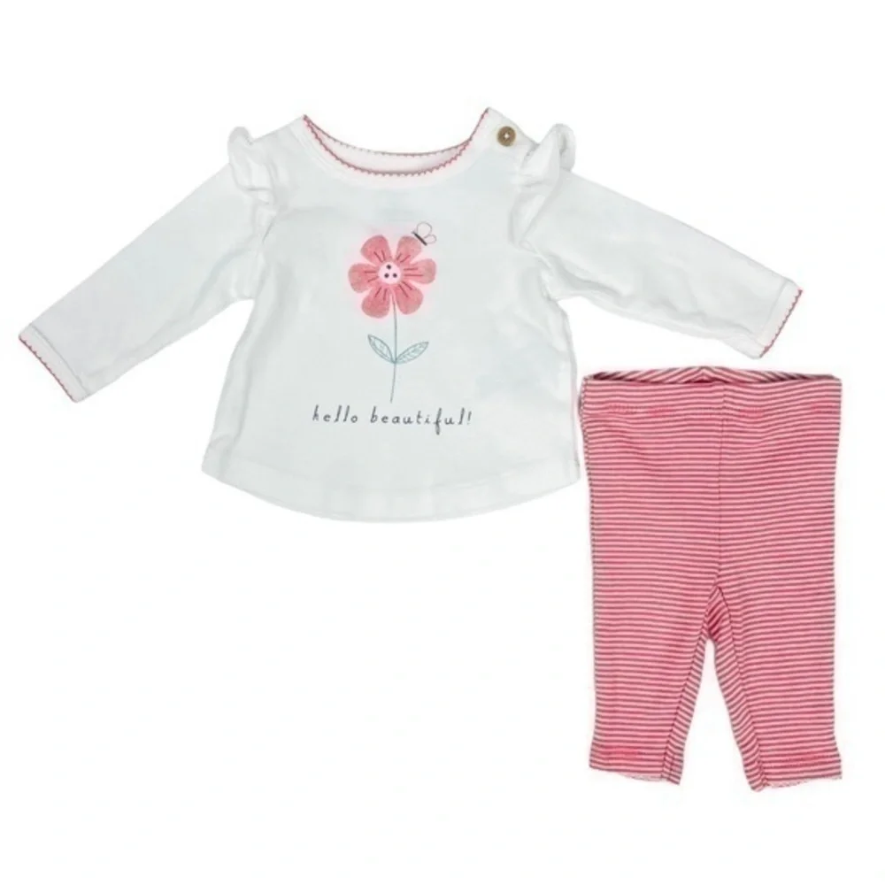 Carters 6 Piece Bundle | Baby - NB Newborn | Pull On Pants, Top, Bodysuit